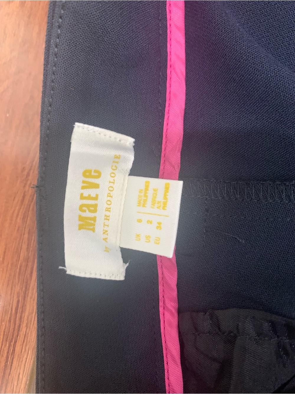Maeve Anthropologie Pants Woman size 2 Navy Blue Wide Leg Trousers - Picture 10 of 10